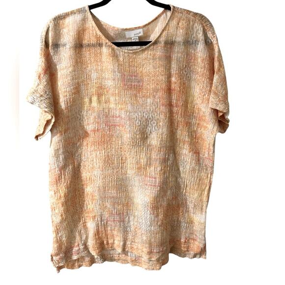 Pure Jill J. Jill Tapestry Print Linen Cotton Tunic Cover Up Multi, Size M - Picture 1 of 6